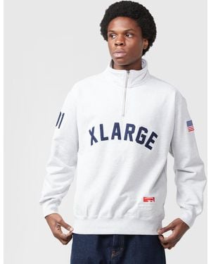 X-Large Arch Logo 1/4 Zip Sweatshirt - White