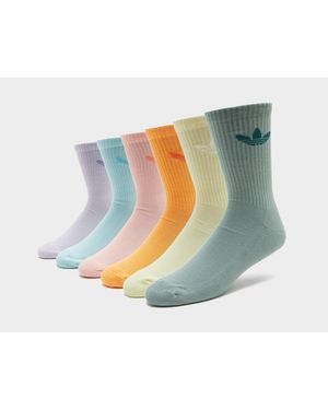 adidas Originals 6-Pack Trefoil Cushion Crew Socks - Multicolour