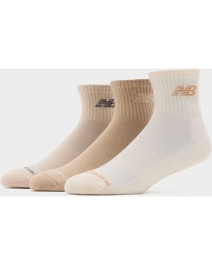 New Balance 3-Pack Everyday Quarter Socks - White