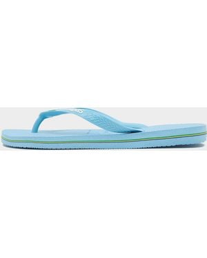Havaianas Brasil Logo Flip Flops - Blue