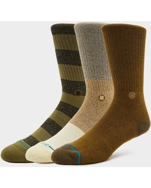 Stance Cubical Crew Socks (3 Pack) - Black