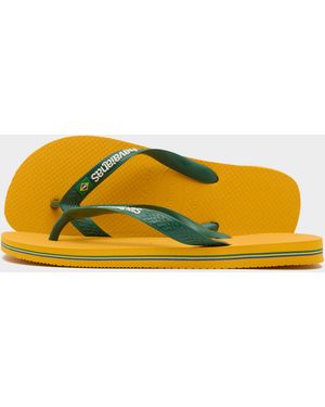 Havaianas Brasil Logo Flip Flops - Yellow