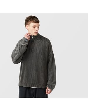 Alte Systems Ledger 1/4 Zip Knit - Black
