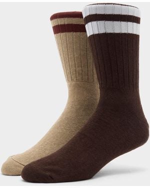 adidas Originals Ribbed Crew Socks 2-Pack - Black