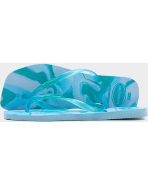 Havaianas Square Jelly Flip Flops - Blue