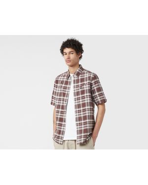 Fred Perry Tartan Short Sleeve Shirt - Brown