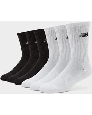 New Balance 6-Pack Everyday Crew Socks - Black