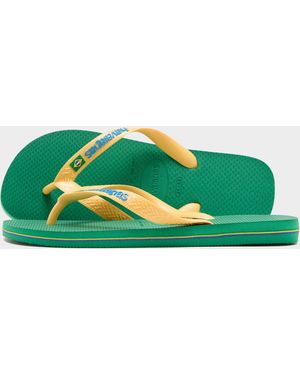 Havaianas Brasil Logo Flip Flops - Green