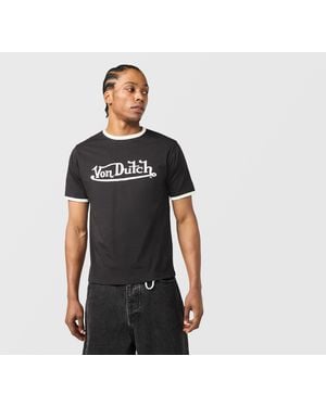 Von Dutch Ringer T-Shirt - Black