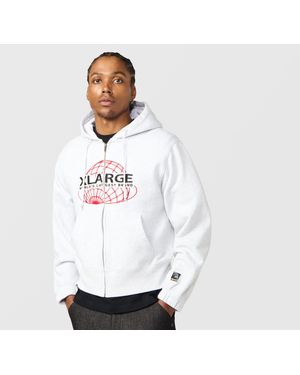 X-Large World's Largest Brand Zip Hoodie - White