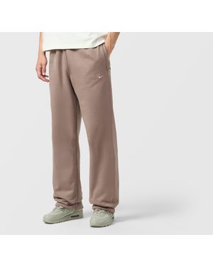 Nike Solo Swoosh Open Hem Fleece Trousers - Black