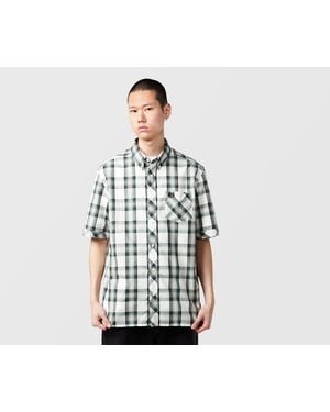 Fred Perry Tartan Short Sleeve Shirt - Black
