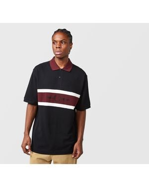 Fred Perry Embroidered Panel Polo - Black
