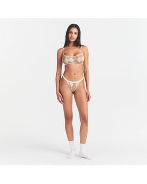 Skims Logo Picot Thong - Orange