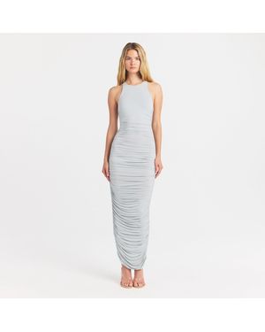 Skims Ruched Long Dress - White