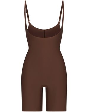 Skims Butt Enhancing Open Bust Padded Bodysuit - Brown
