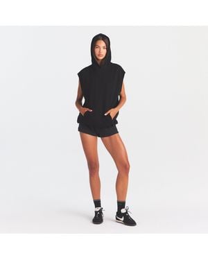Skims Oversized Sleeveless Hoodie - Black
