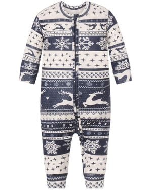 Skims Baby Onesie Deer Fair Isle - Blue