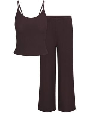 Skims Tank Top Pajama Set - Brown