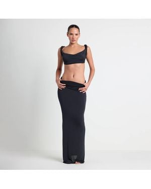Skims Sheer Modal Draped Bralette - Blue