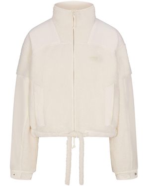 Skims Boxy Zip Up Jacket - White