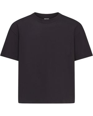 Skims Relaxed Cropped Crew Neck T-Shirt - Black