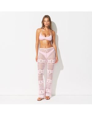 Skims Crochet Flare Pant - Pink