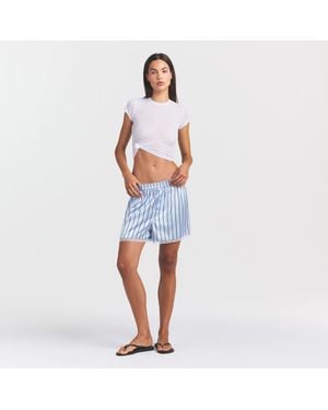 Skims Lace Boxer - Blue