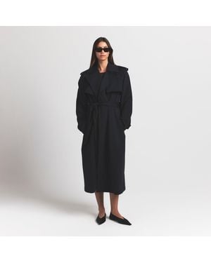 Skims Oversized Trench Coat - Black