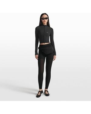 Skims Zip Up Crop Jacket Obsidian - Black