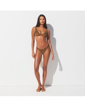 Skims Plunge Bikini Top - Brown
