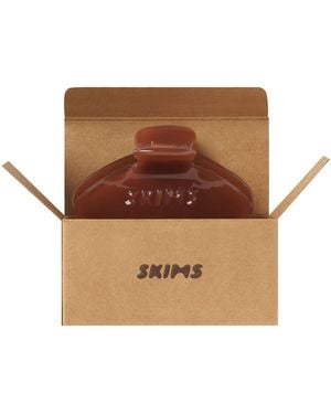 Skims Embossed Logo Mini Claw Clip - Brown