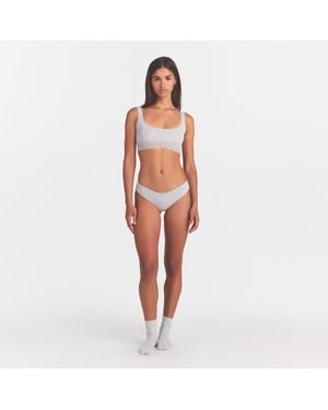 Skims Lace Scoop Bralette - Orange