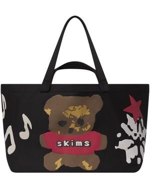 Skims Cotton Fleece Jumbo Tote - Black