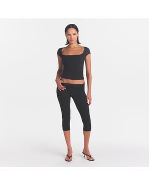 Skims Foldover Capri - Black