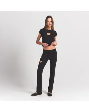 Skims Heart Straight Leg Pant - Black
