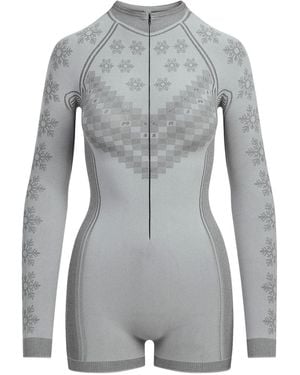 Skims Half Zip Onesie (Bodysuit) - Gray