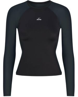 Skims Long Sleeve Crew Neck - Blue