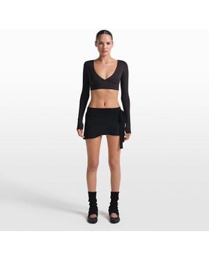 Skims Wrap Skirt - Black