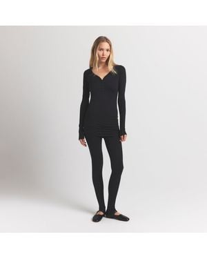 Skims Henley Dress - Black