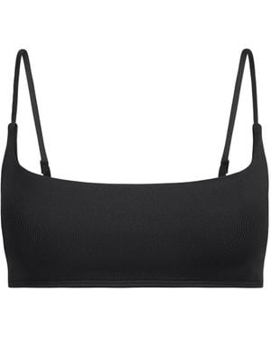 Skims Square Neck Bikini Top - Black