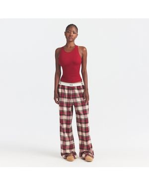 Skims Rib Sleep Tank Top - Red
