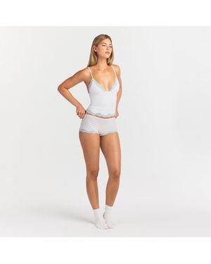 Skims Triangle Cami Top And Boy Short Set - Gray