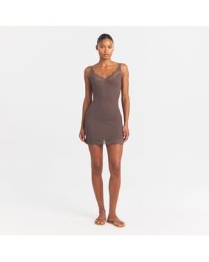 Skims Lace Mini Dress - Multicolor