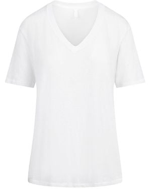 Skims Jersey V-Neck T-Shirt - White