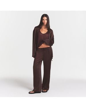 Skims Straight Leg Pants - Brown