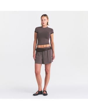 Skims Cropped T-Shirt - Red