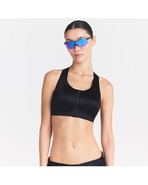 Skims Racerback Zip Front Bra - Black