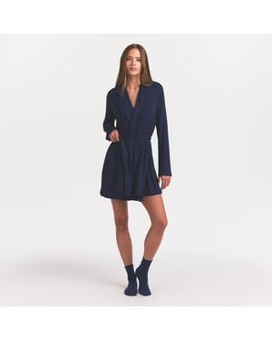 Skims Sleep Short Robe - Blue