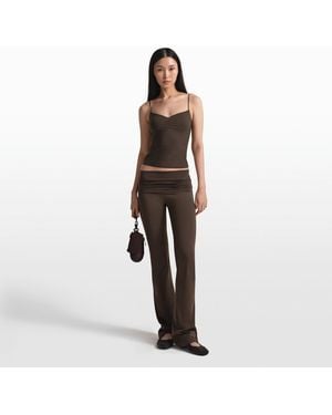 Skims Foldover Slim Flare Legging - Brown